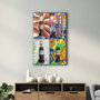 Wallity Pintura Decorativa de Vidrio Templado Multicolor 46 x 72 cm